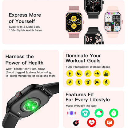 Bluetooth Call Smartwatch Fitness Tracker Sports Watches