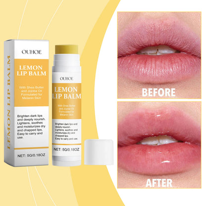 Ginger Lemon Lip Balm Mask Gloss Oil Exfoliating Clean Turmeric Dark Melanin Remove Improve Dullness Moisturizer