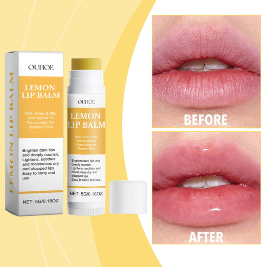 Ginger Lemon Lip Balm Mask Gloss Oil Exfoliating Clean Turmeric Dark Melanin Remove Improve Dullness Moisturizer