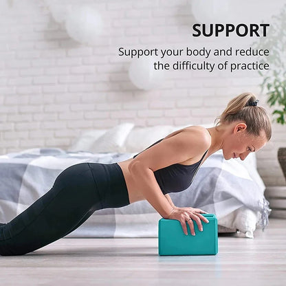 2pcs High Density Yoga Blocks - Non-Slip Foam Yoga Brick for Balance & Strength Training