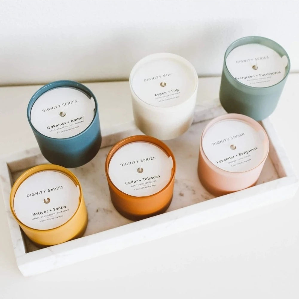 Set of 6 Soy, 35 Hour Burn Time, Aromatherapy Candles