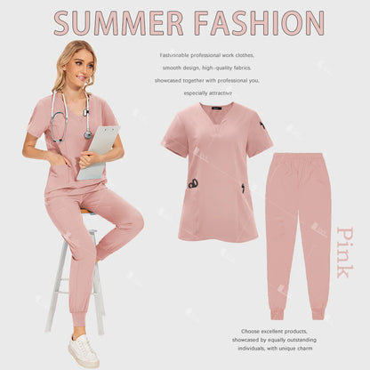 Surgical Uniforms Scrub Set Top Pants