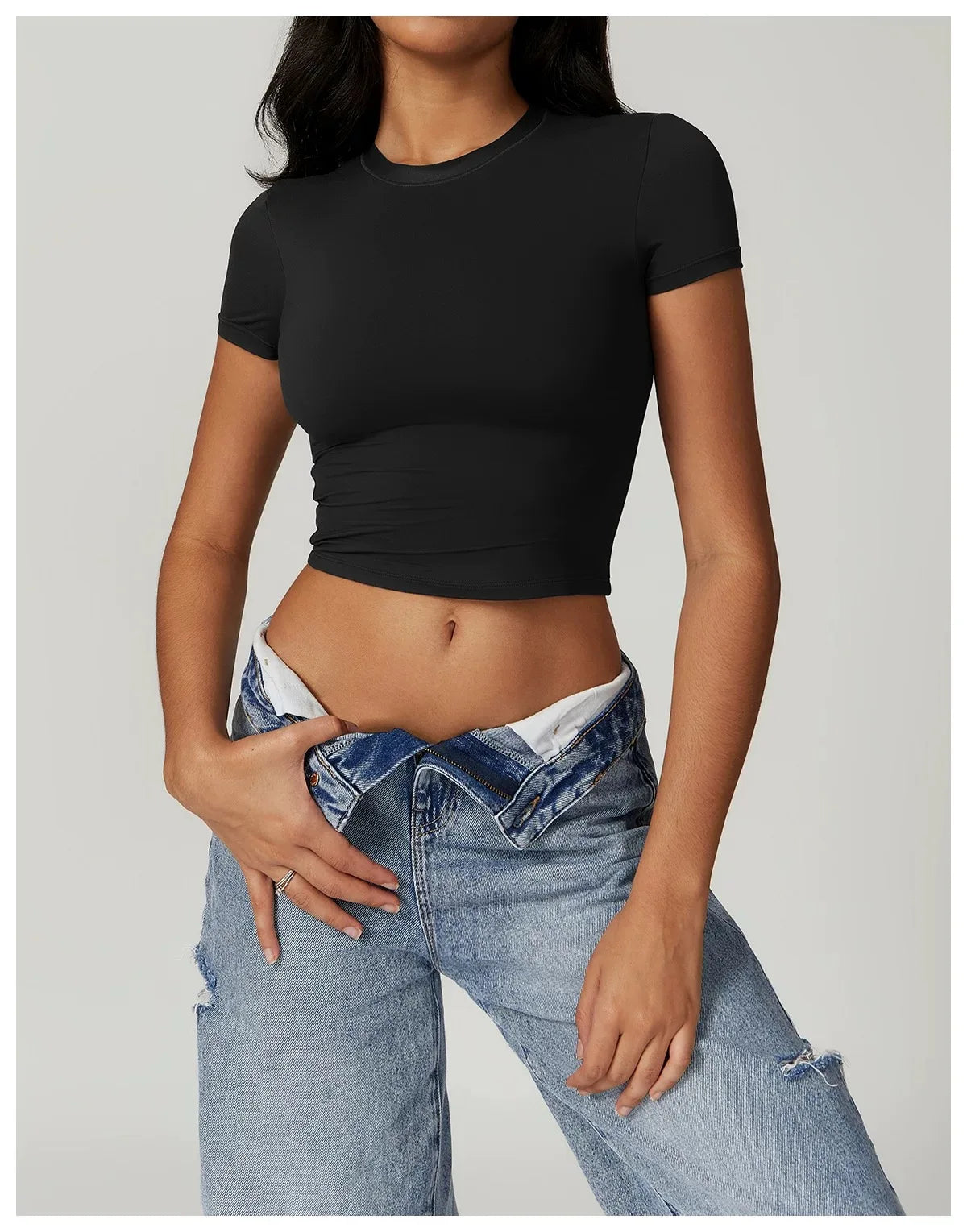 Yoga Top Seamless Sport T Shirts Short Sleeve