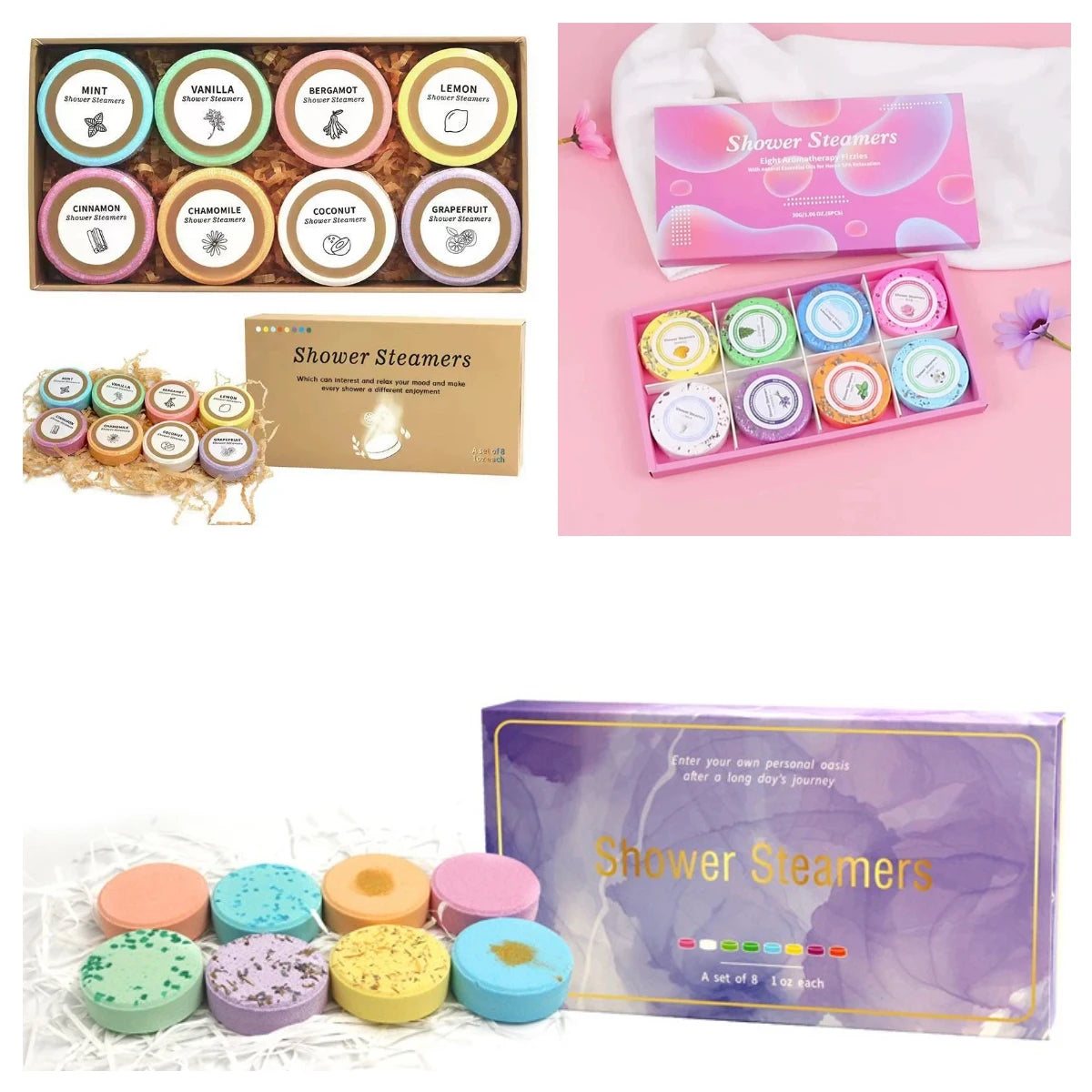 8PCS Bomb Bath Salt Gift Box Moisturizing Body Care