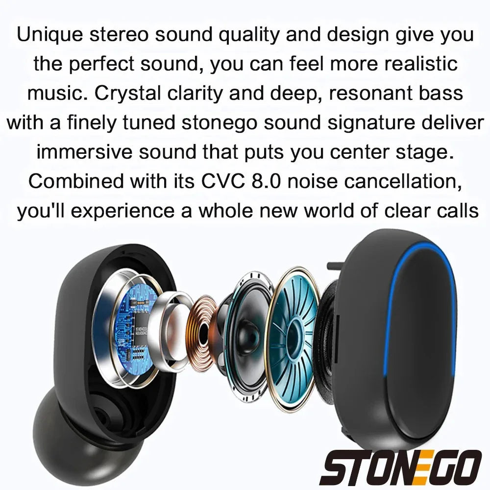 Wireless Bluetooth 5.0 Earbuds, Touch Control, Digital Display