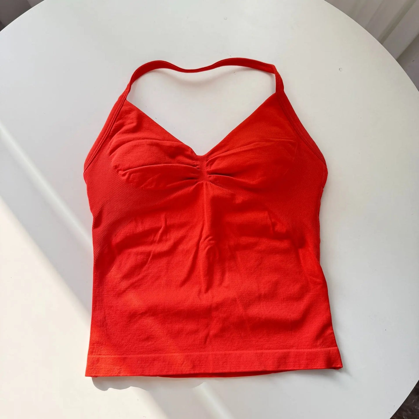 Strappy Yoga Top - Backless  Built-in Bra & Removable Cups for Running
