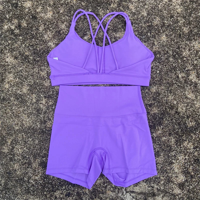 2 Piece Yoga Shorts Set