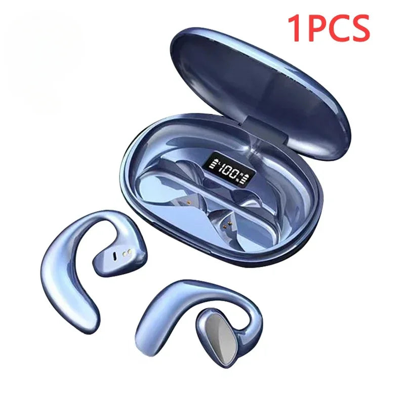 Wireless Earphones Bone Conduction Headset with Mic Sports Hifi Stereo Earbuds Waterproof Noise Reduction Headset