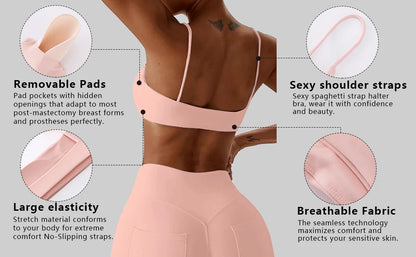 Super soft fabric back cross sports bra