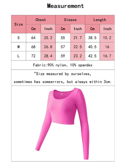 Women's Yoga Top Long Sleeved Round Neck Sports Wear