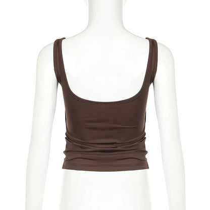 Tank Tops Sexy Backless Streetwear Casual Slim Sleeveless Camisole