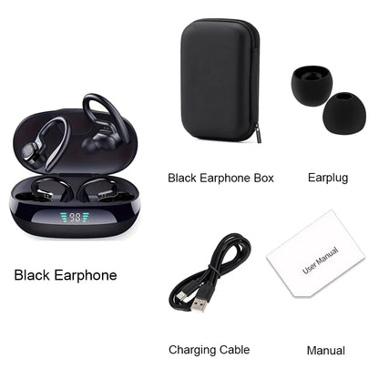 Ture Wireless Earbuds Ear Hook Sports HiFI Stereo Waterproof  With Mic