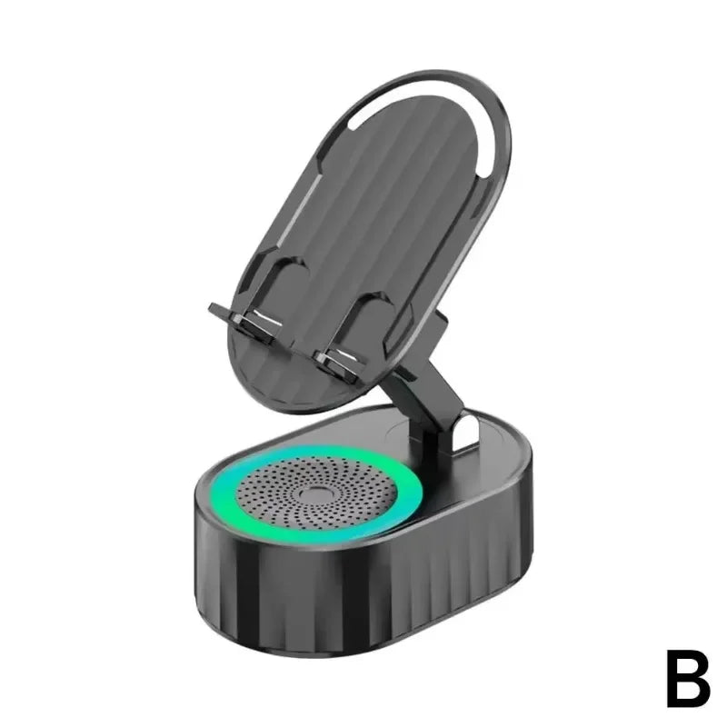 Mobile Cell Phone Stand Holder With Bluetooth Speaker HD Portable Wireless Speaker