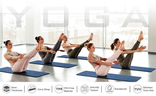 Non-Slip Extra Thick High-Density  Workout Mats for Women Men