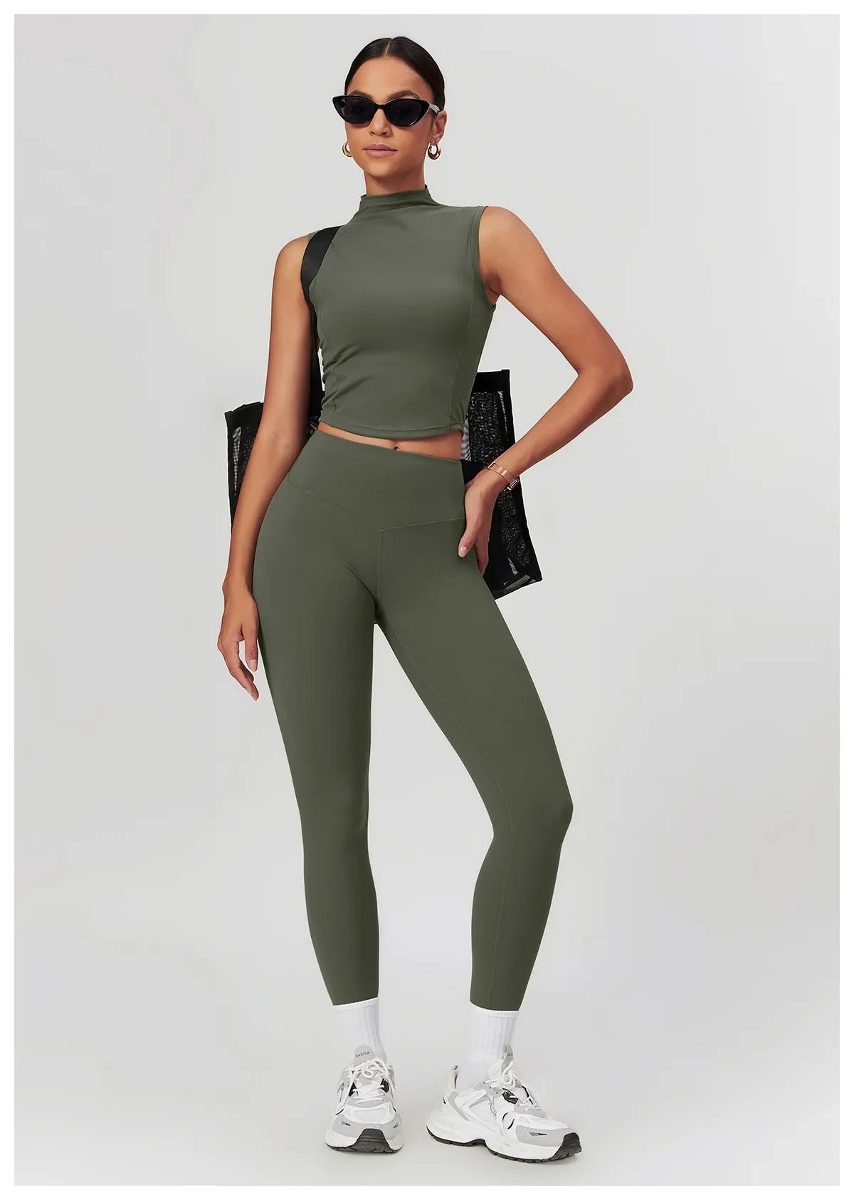 Yoga Vest  Crop Top Gym Sleeveless Stand Collar