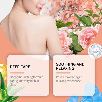 Rose Bath Salts Exfoliating Stress Relief Body Care