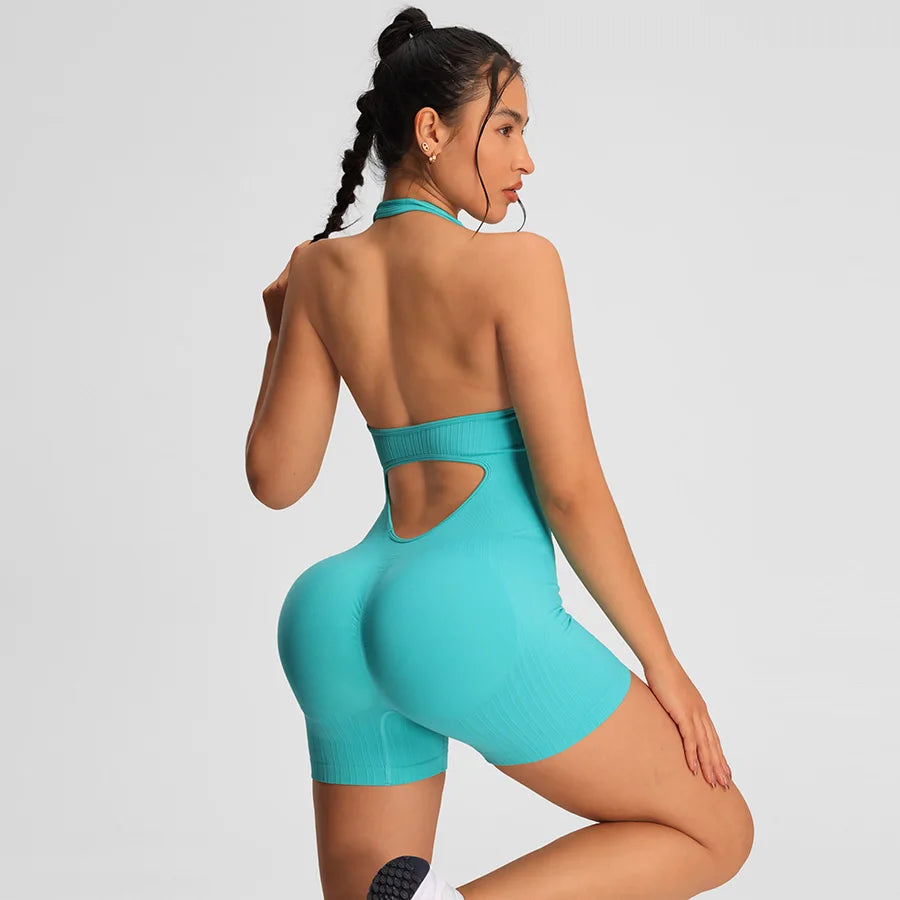 Short Bodysuit Tummy Control, Butt Lifting and Quick Drying For Yoga and Gym Workout