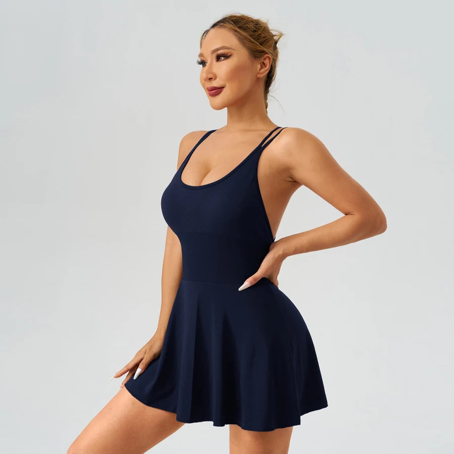 Summer Wear Woman Gym Dresses Bra Jumpsuit Shorts Leggings