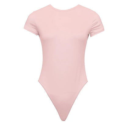 Women Sexy Summer Bodycon Bodysuit Fashion Casual Solid Short Sleeve Body Tops For Women Female Romper