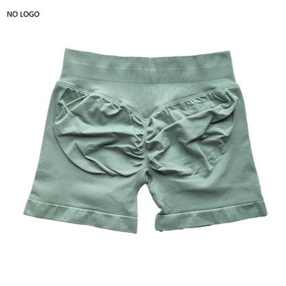 Scrunch Shorts Low Ribbed Band  Seamless Shorts Booty Hight Stretch