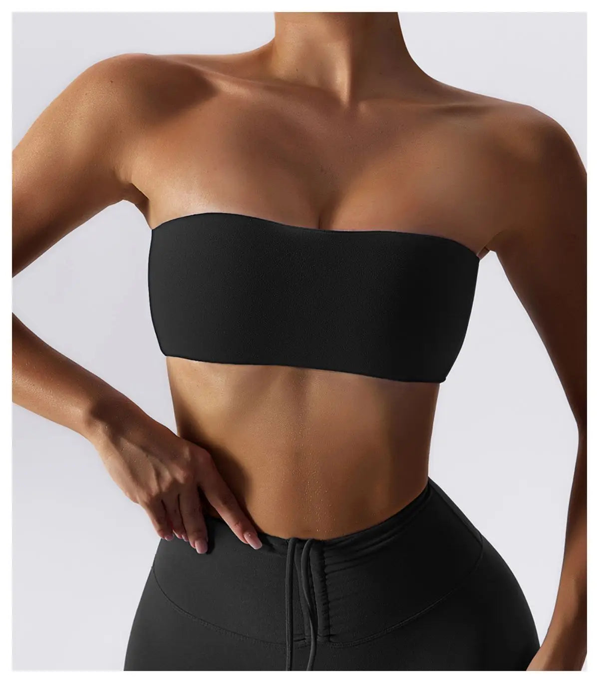 Strapless  Sports Bra Quick-Drying Yoga Tube Top