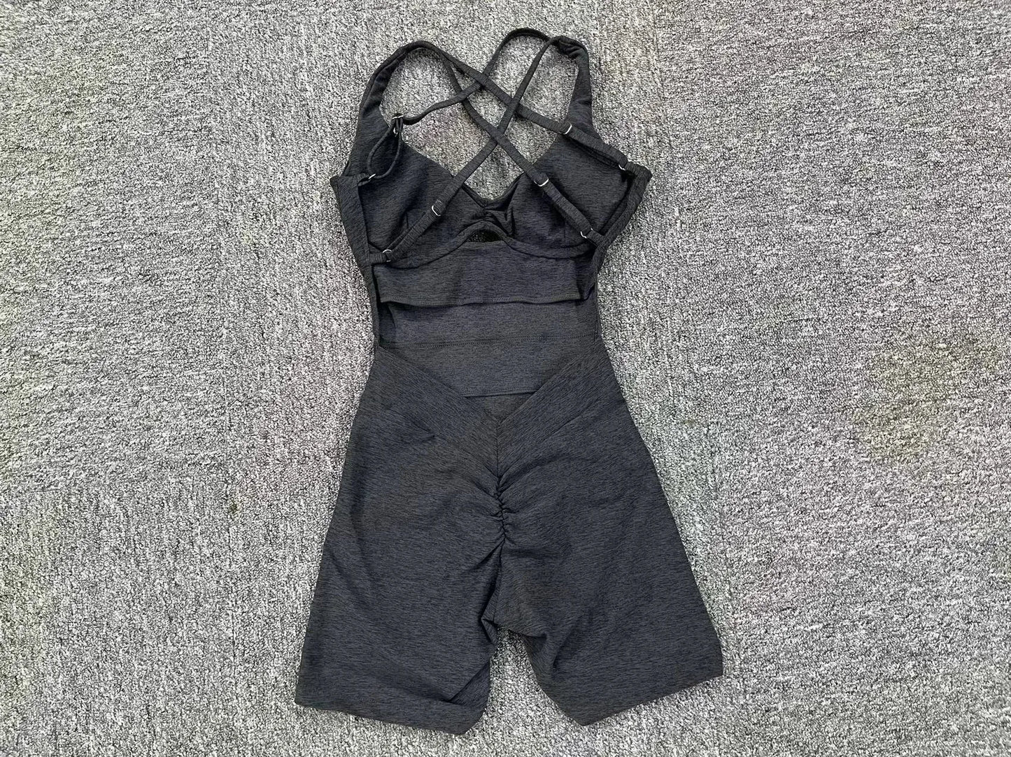 Adjustable double straps, Open back  V shape back design ,Removable pads BODYSUIT