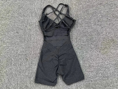 Adjustable double straps, Open back  V shape back design ,Removable pads BODYSUIT