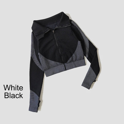 Yoga-Top Vital Seamless Zipper Long Sleeve