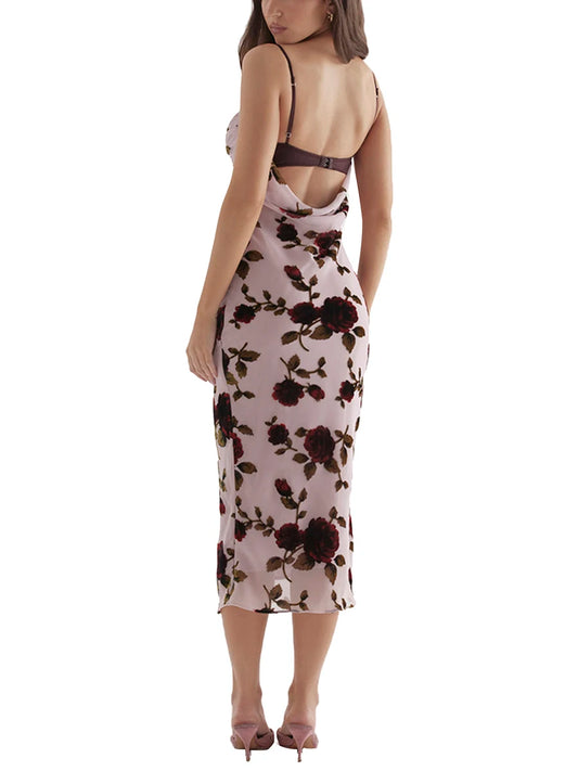 Women Spaghetti Strap Sleeveless Dress