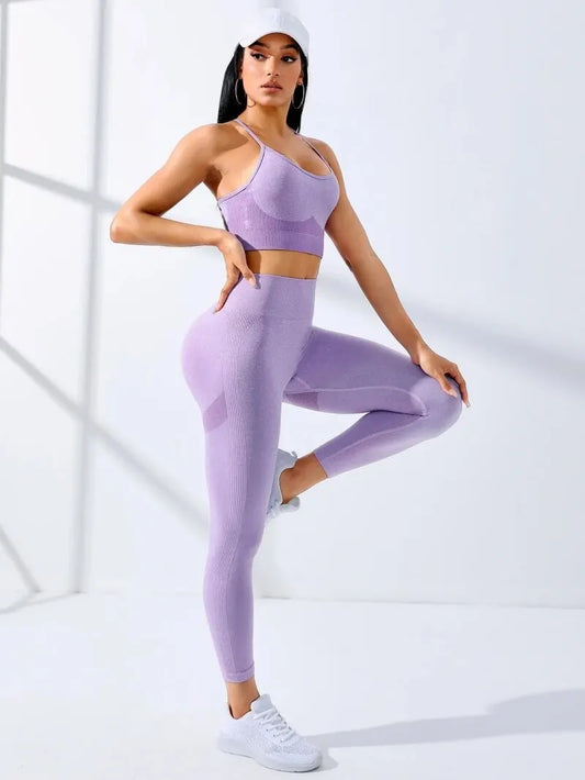 Women Yoga Set 2/Pcs Leggings And Sports Bra