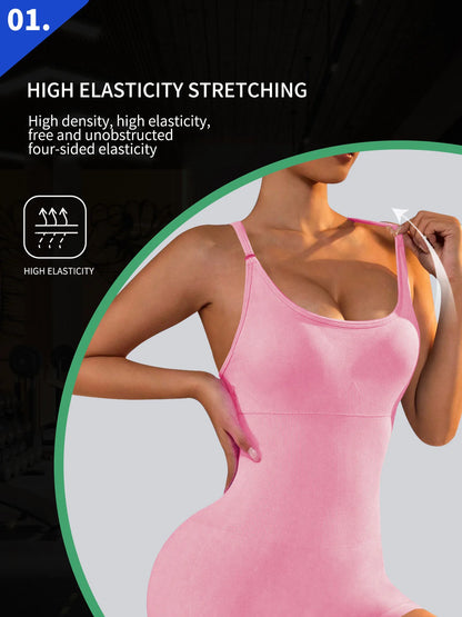 One-Piece Yoga Jumpsuit Skinny Short