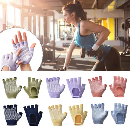 1Pair Half Finger Yoga  Gloves, Cycling Gloves