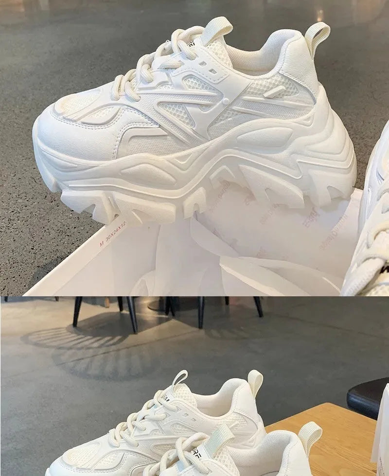 Women Platform Sport Shoes  Mesh Leather
