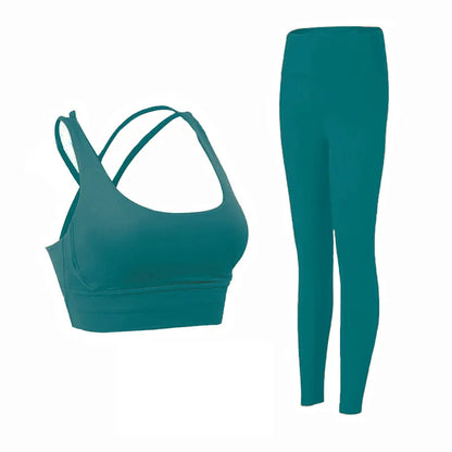 2 Piece Yoga Push Up  Sports Bra Leggings Suit