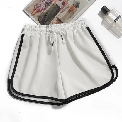 mid-waist casual loose straight  thin breathable wide leg shorts