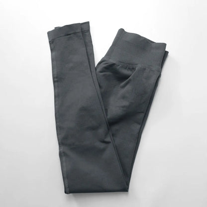 Seamless  Yoga Pants  Low Ribbed Band