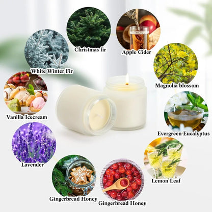 50 Pcs Mini Mason 10 Fragrances Aromatherapy Candles