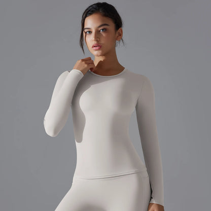 Long Sleeve Fitness Workout Breathable High Elastic Sports Top