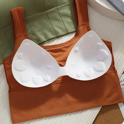 Breathable  Anti-Sweat Fitness Top Seamless Yoga Bra Shockproof Crop Top Push Up Sport Bra