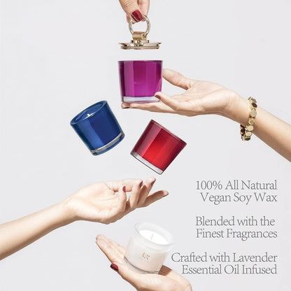 4 Natural Soy Candles| Lavender Essential Oils Stress Relief