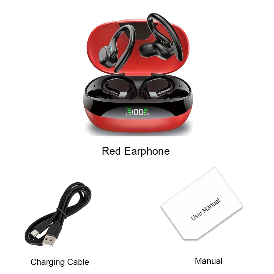 Ture Wireless Earbuds Ear Hook Sports HiFI Stereo Waterproof  With Mic