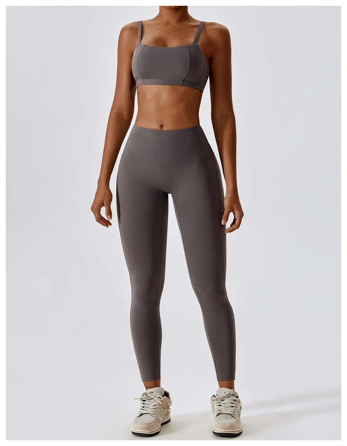 Yoga  High Waist Leggings And Top Two Piece Set Seamless