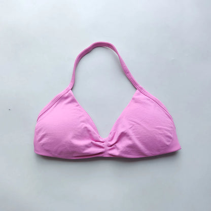 Sports Bra Strappy Backless Removable Cups