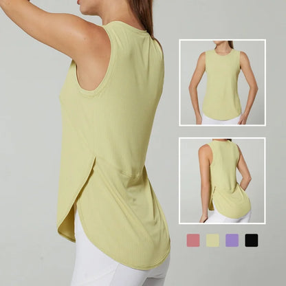 Women Gym  Sports Tank Tops Quick Dry Sleeveless Back