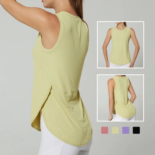 Women Gym  Sports Tank Tops Quick Dry Sleeveless Back