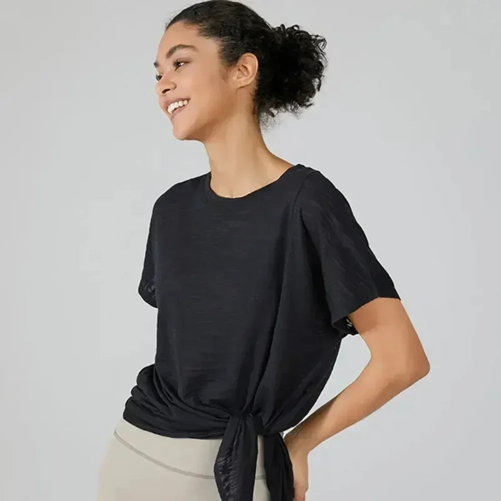 Yoga Shirts & Blouses. Short Sleeve Workout Sporty Woman Top
