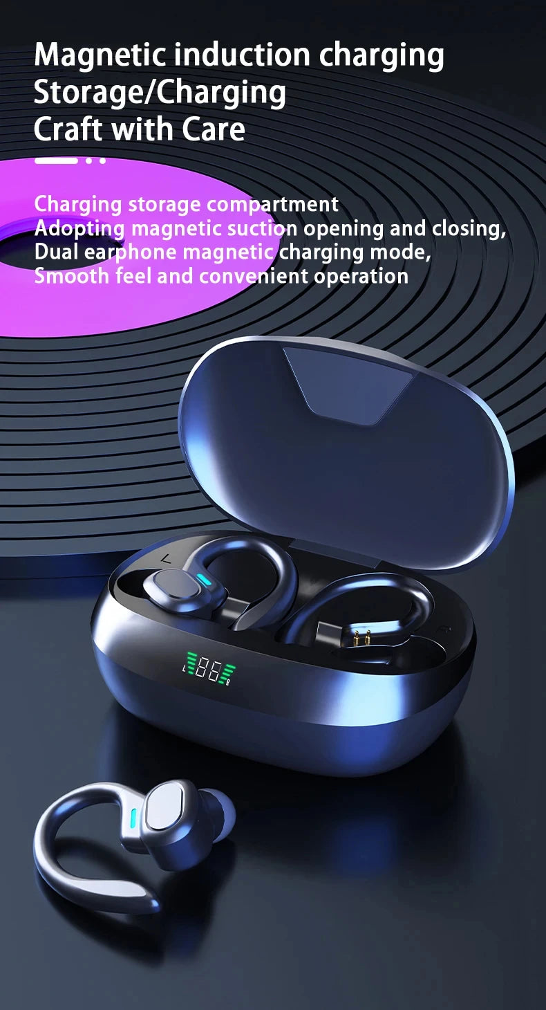 Ture Wireless Earbuds Ear Hook Sports HiFI Stereo Waterproof  With Mic