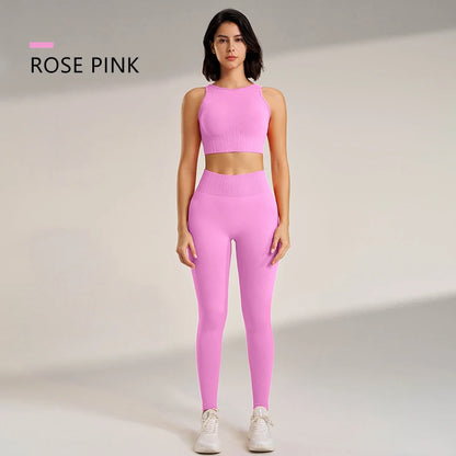 Yoga Leggings and Top Two Piece Set