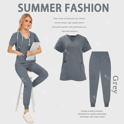 Surgical Uniforms Scrub Set Top Pants