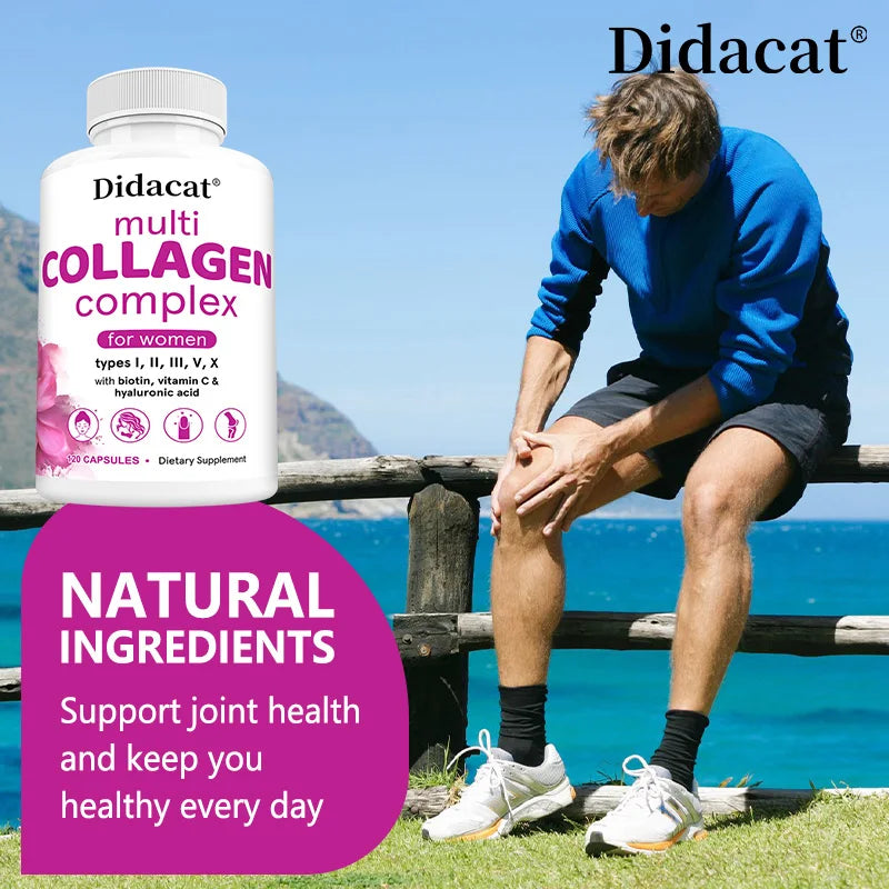 Multi-Collagen Complex - Biotin, Vitamin C, Hyaluronic Acid